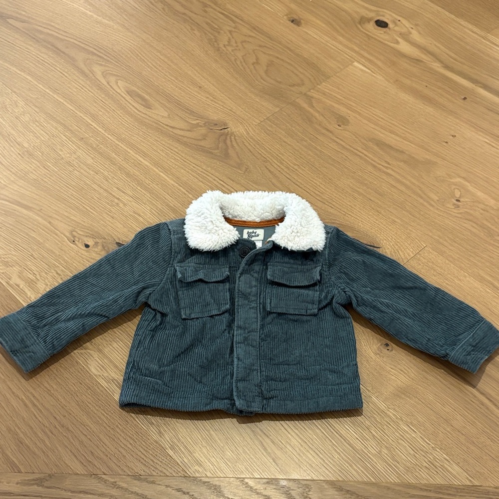 OshKosh B'gosh Green Corduroy Jacket with White Sherpa Collar